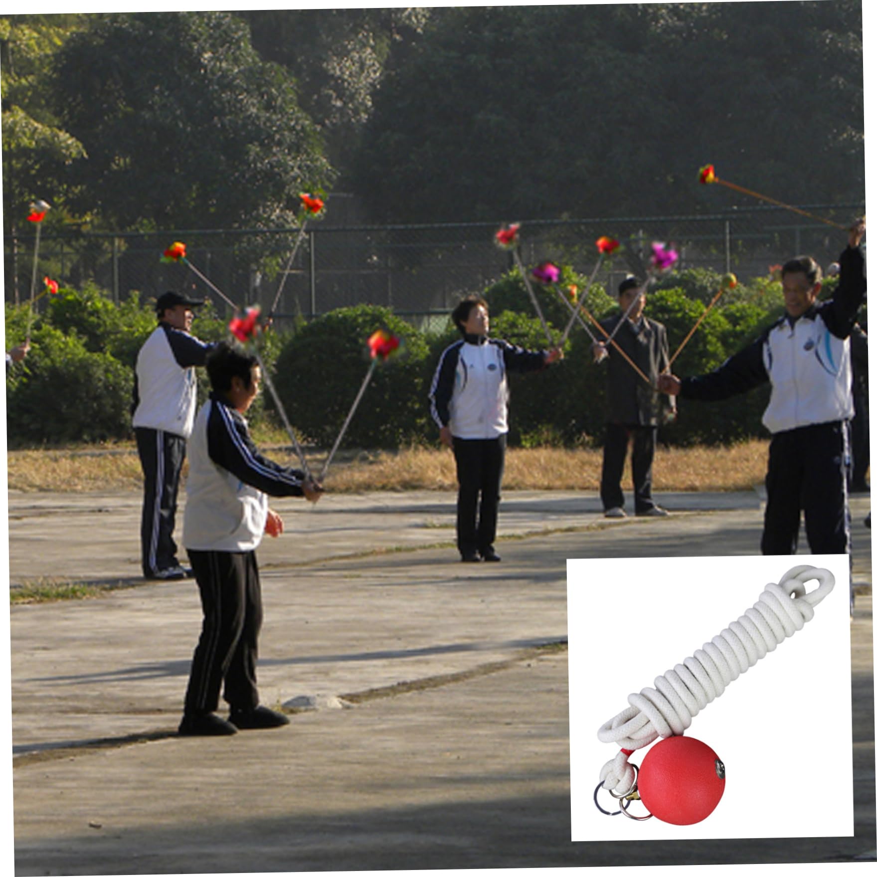 Seil Meteor Hammer Übung Ball Gummi Meteor Hammer Chinesisch Kungfu Traditionelle Kampfkünste weiche Geräte, Gummi -Gewicht -Wurf -Übungskugel mit Seilweiche Kampfkünste