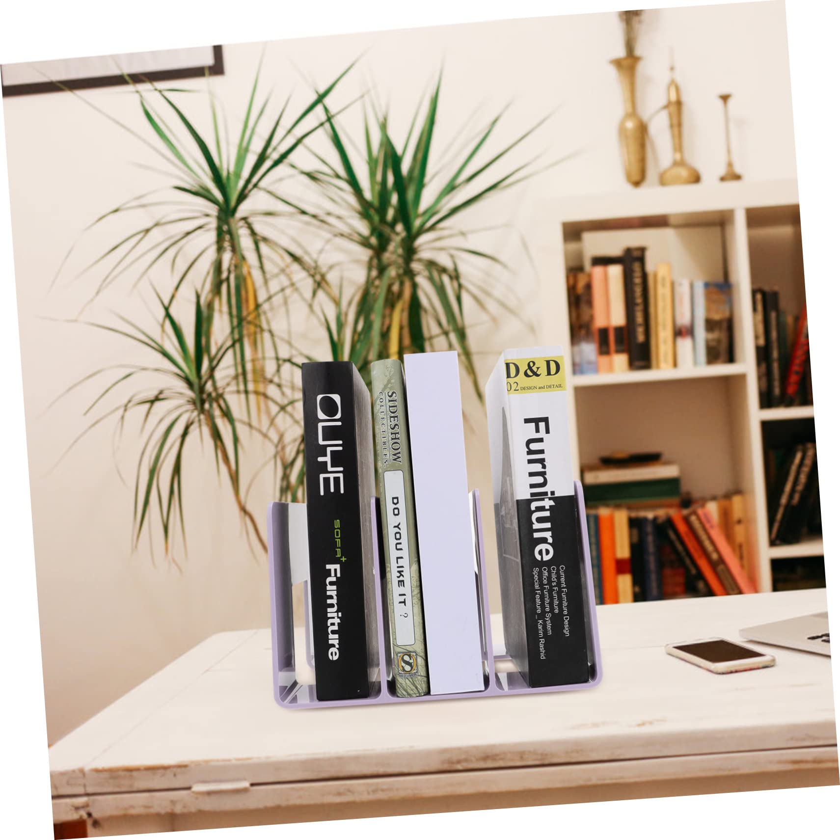 Moderner Acryl Ständer mit Glattem Finish als Buchstütze für Schulbücher und Bürobedarf im Klassenzimmer der Bibliothek