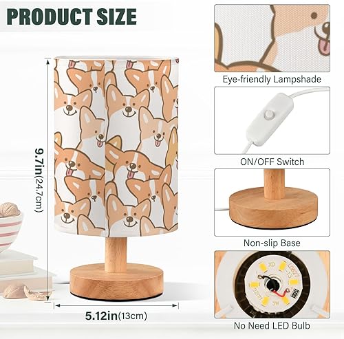 Miniatura 3 de Lámparas de mesita de noche, lámparas de mesita de noche, elegante y lindo perro, lámpara de mesa para niños