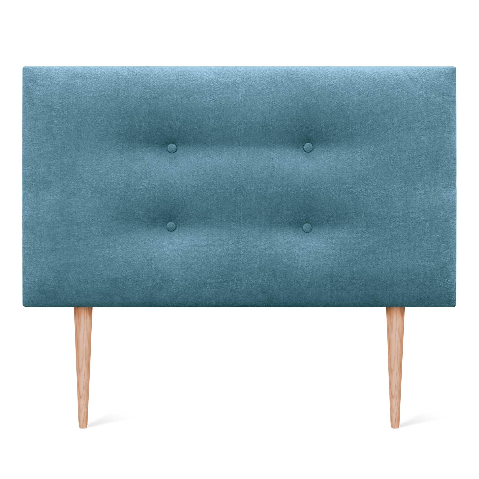 DHOME Testiera in Similpelle o Tessuto AQUALINE Pro con 2 file di bottoni e gambe Testiera imbottita Letto di Lusso (Tessuto Grigio Perla, 160x105cm ( Letti 150/160
