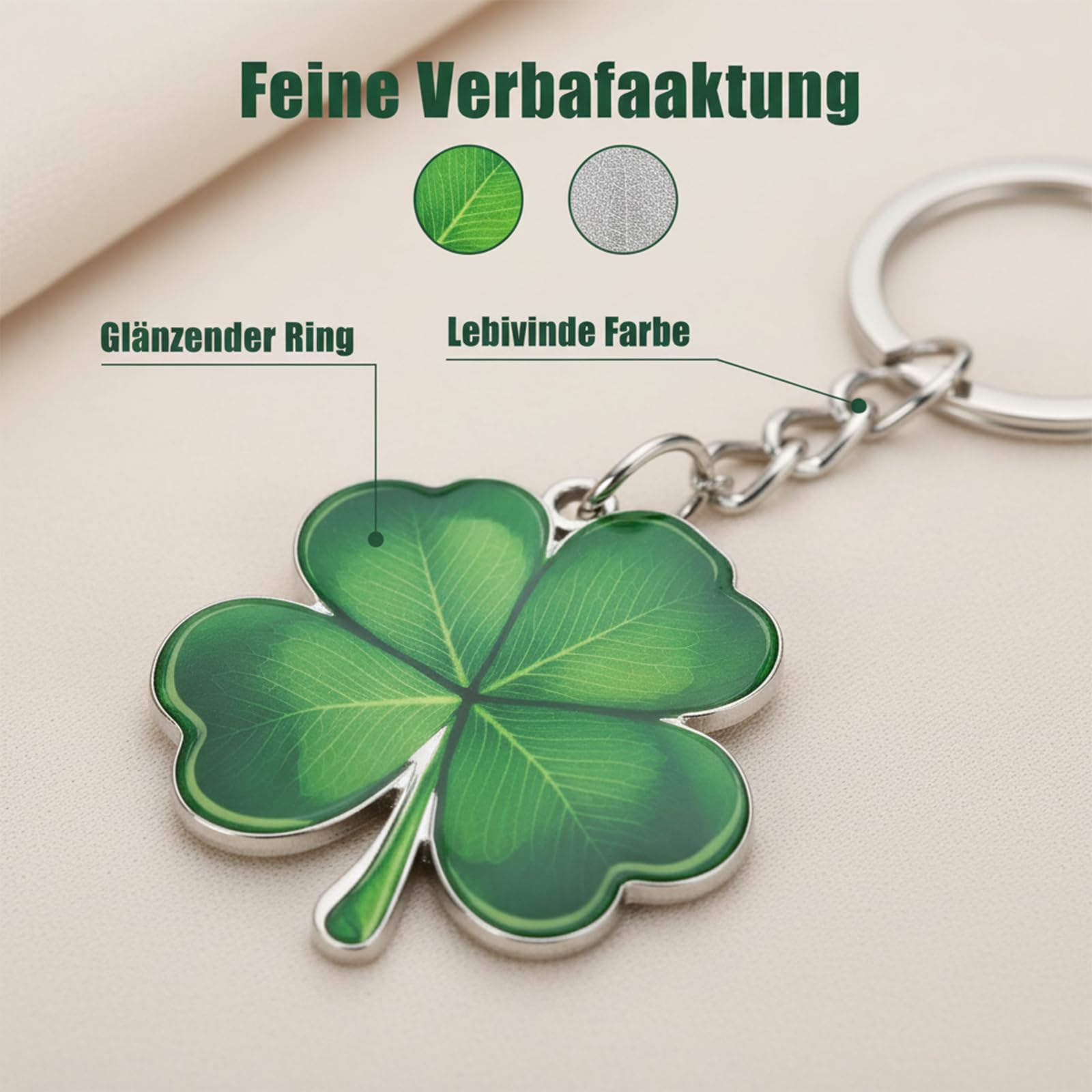 OuMaiFeng 24 Stück Acryl Kleeblatt Glücksbringer Schlüsselanhänger Set,Abschiedsgeschenk Schüler,Abschiedsgeschenk Kollegen,Grußkarte und Organzabeutel,Party Mitgebsel,Geschenke für Freunde Familie