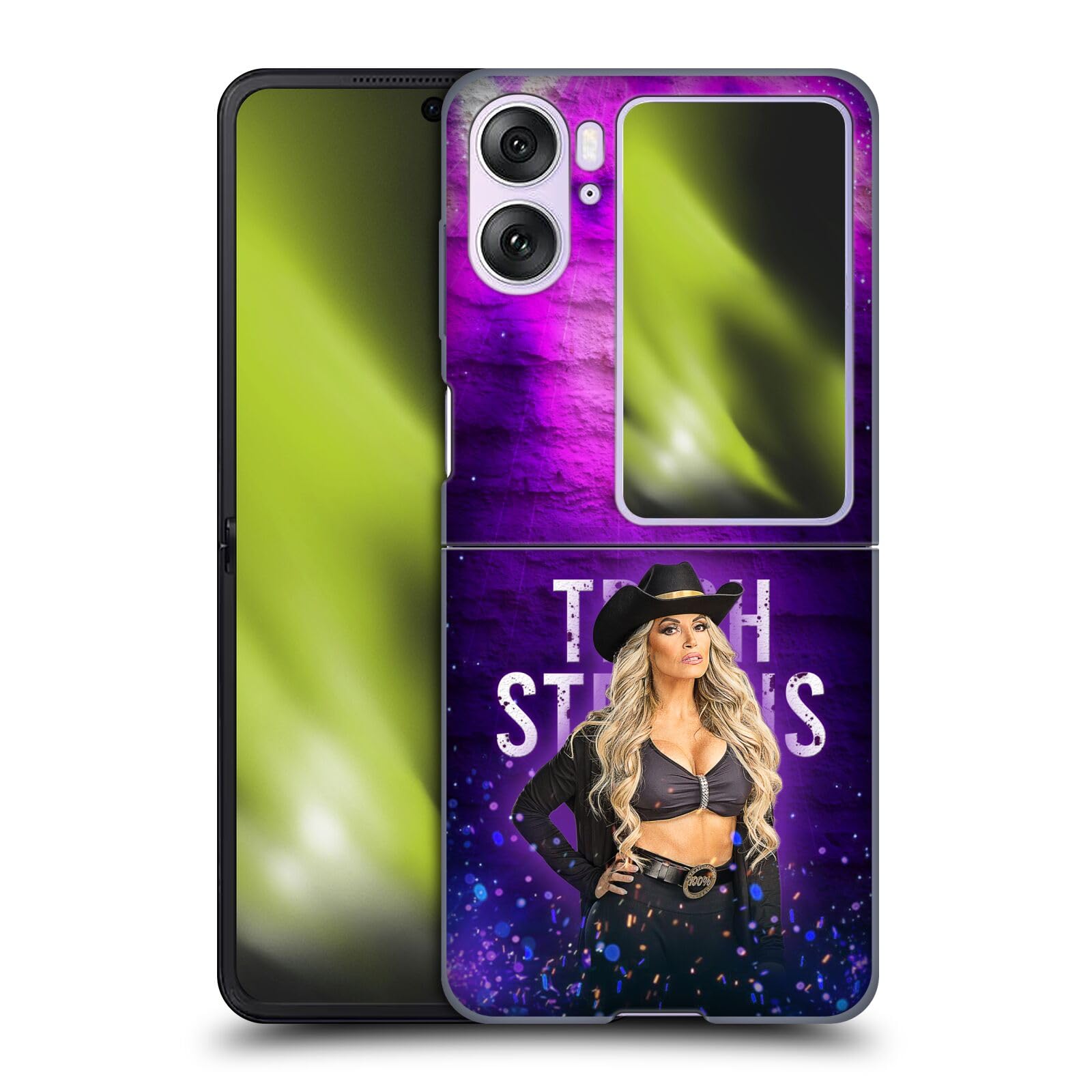 Head Case Designs Officially Licensed WWE Portrait Trish Stratus Hard Back Case Compatible with Oppo Find N2 Flip