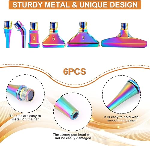 Miniatura 5 de Snewvie Set de Herramientas y Accesorios para Lápiz de Pintura de Diamantes, 1 Bolígrafo Luminoso de Arte de Diamantes y 6 Puntas Multi Placer de