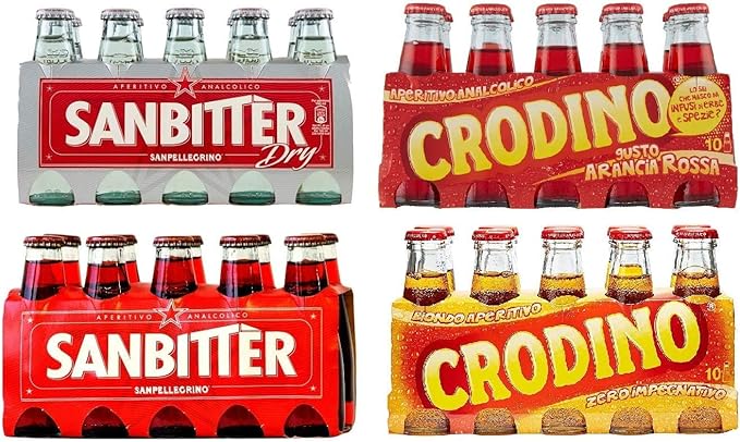 Pack Aperitivos Italianos: Sanbitter, San Amargo Seco, Crodino y San Pellegrino Crodino Arancia Rossa