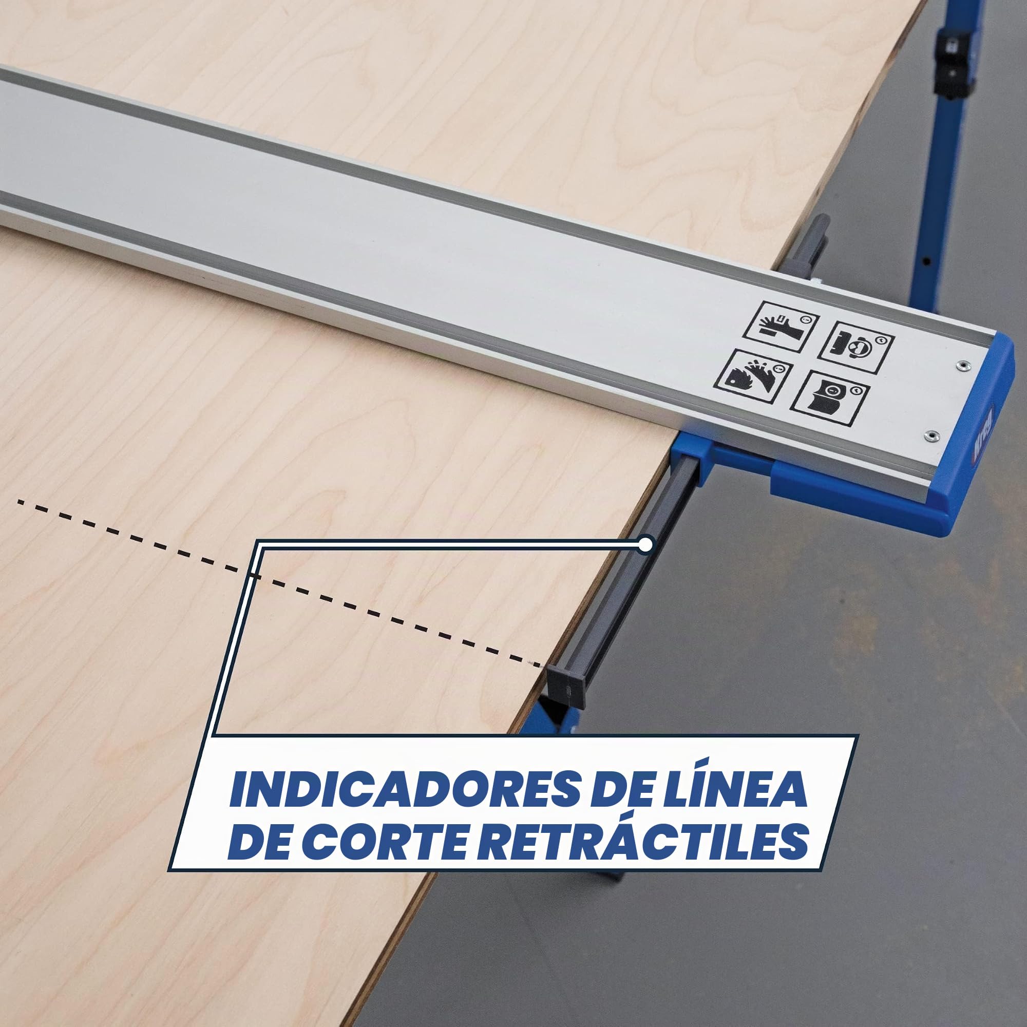 Kreg Guía de borde recto XL-8 pies | Para sierra circular, para corte cruzado preciso y corte rasgado, rieles guía de aluminio, grado profesional