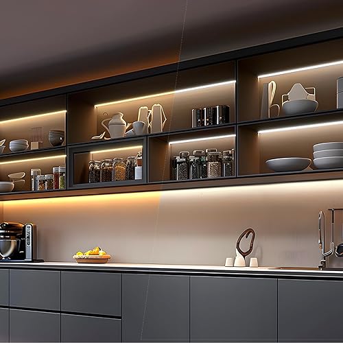 Miniatura 6 de VST Iluminación inteligente para debajo del gabinete, 6 barras  Tira de luces COB ajustables CRI 93+ con certificación UL, compatible con Alexa y