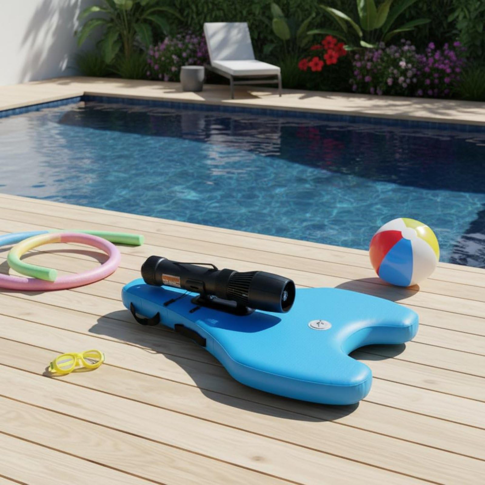 Gralara Unidad de Propulsión Acuático Inflable Ligero Tabla de Natación con Motor Impermeable Marino Tabla Flotante para Adultos