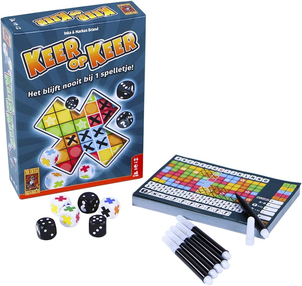 999 Games - Time and Again Dice Game - from 8 Years Old - One of The Best Games of 2016 - Inka & Markus Brand - Roll and Write - for 1 to 6 Players - 999-KEE01, Multicolour