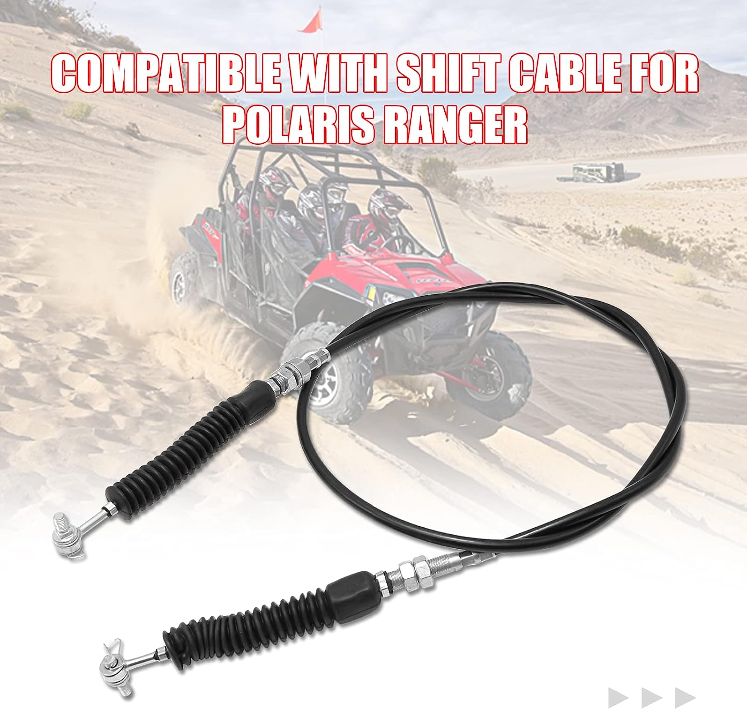 7081209 Heavy Duty Gear Shift Cable Replacement for Polaris Ranger 500 2X4 2005-2009, Ranger 500 4X4 2005-2007, Ranger 500 6X6 2005, Ranger 700 4X4 EFI 2007-2008 (200 cm / 78.74 inch)
