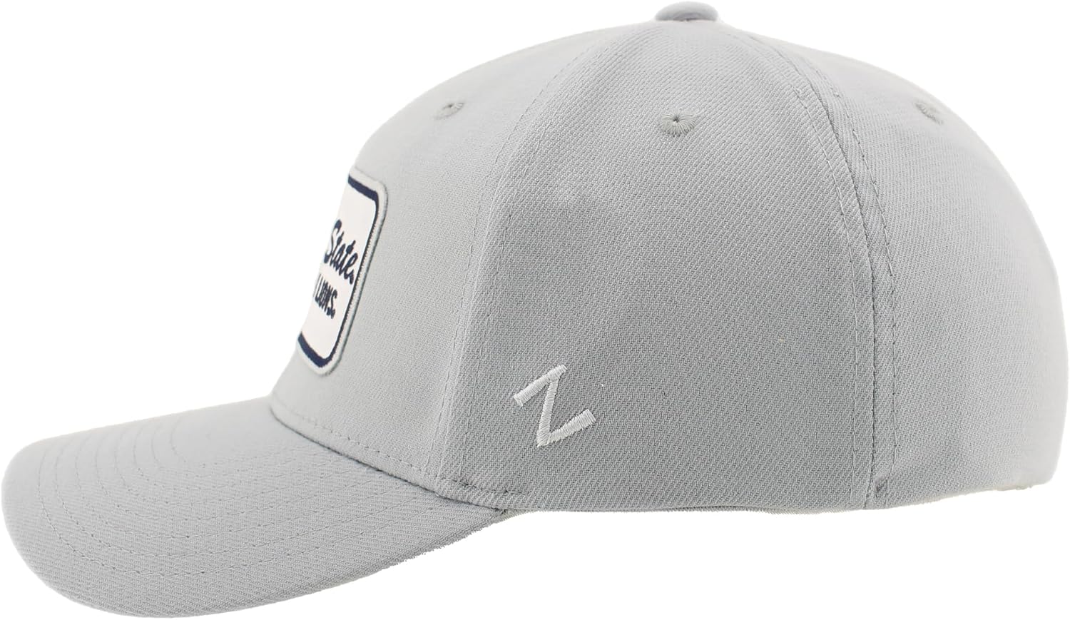 Penn State Nittany Lions NCAA Officially Licensed Fitted Hat ZH Patch Brick Light Gray, Large