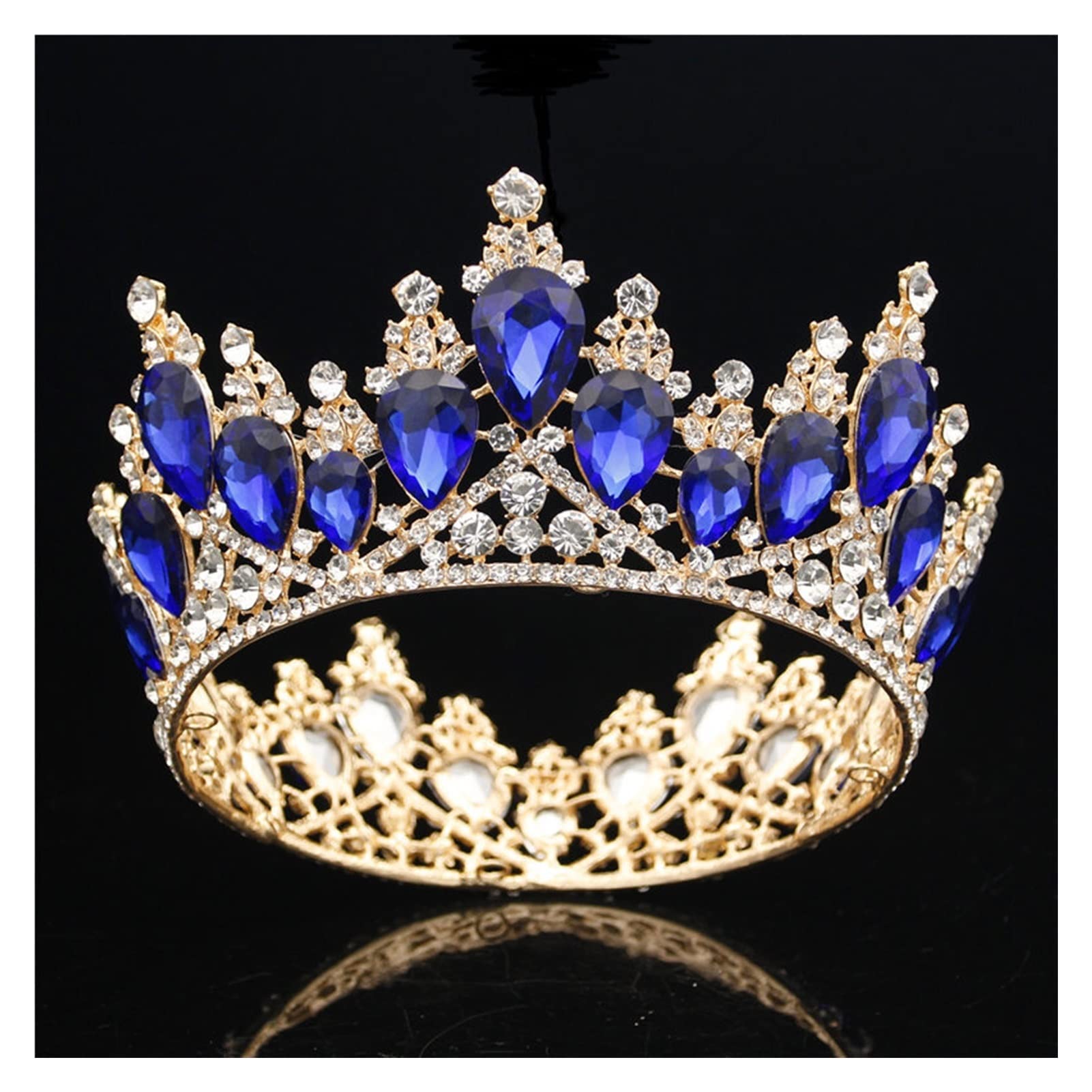 PACKOVE Braut Tiara Mit Strass - Hochzeitskrone Für Die Braut Blau