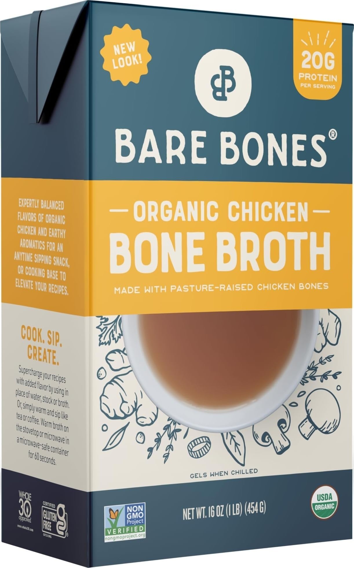 Organic Chicken Bone Broth 16oz
