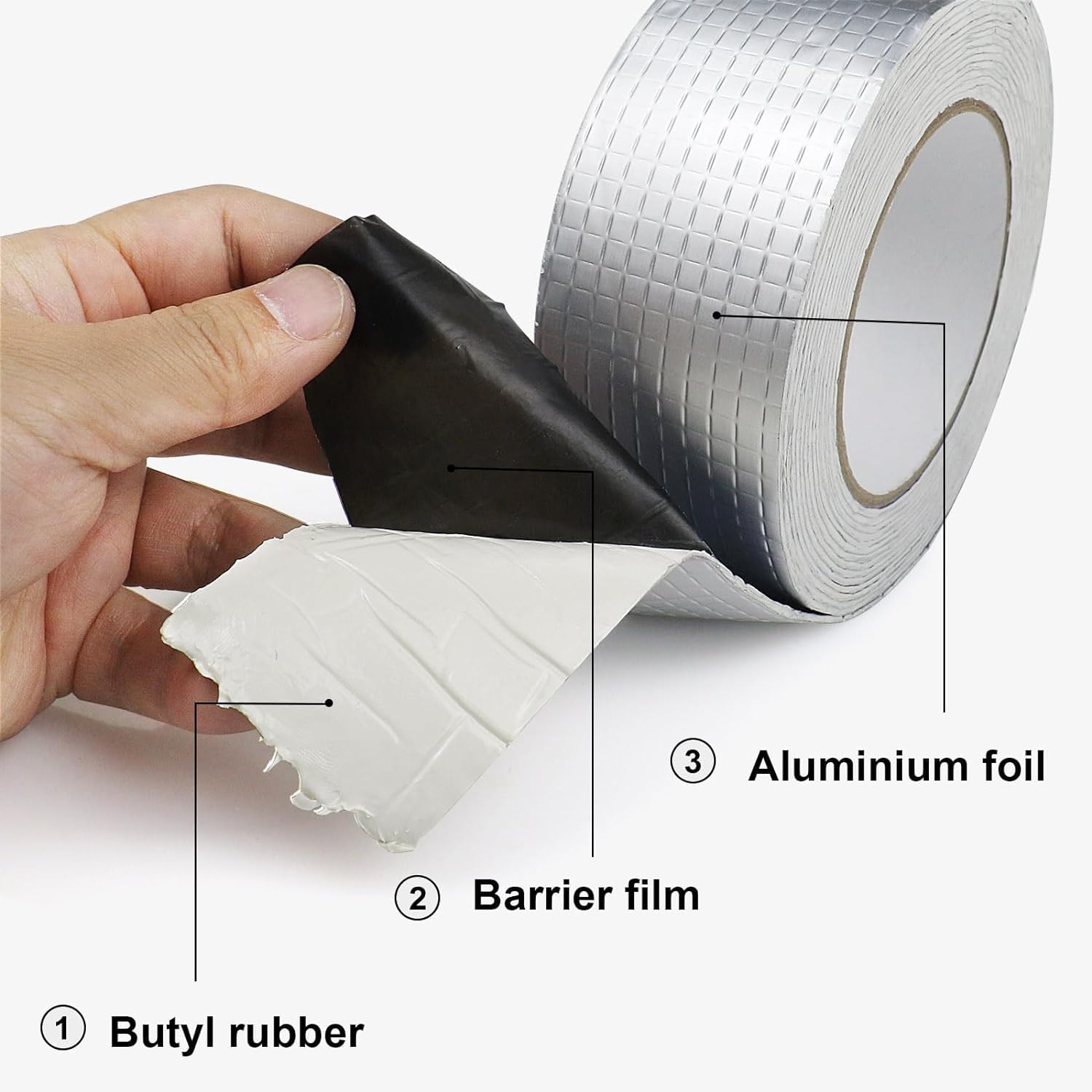 Kmils Leakage repair Waterproof tape, Aluminium Butyl Tape, Waterproof Duct Tape, Water Proof Tape for Pipe Leakage, Water Leakage Tape, (5 cm x 5 m) 2