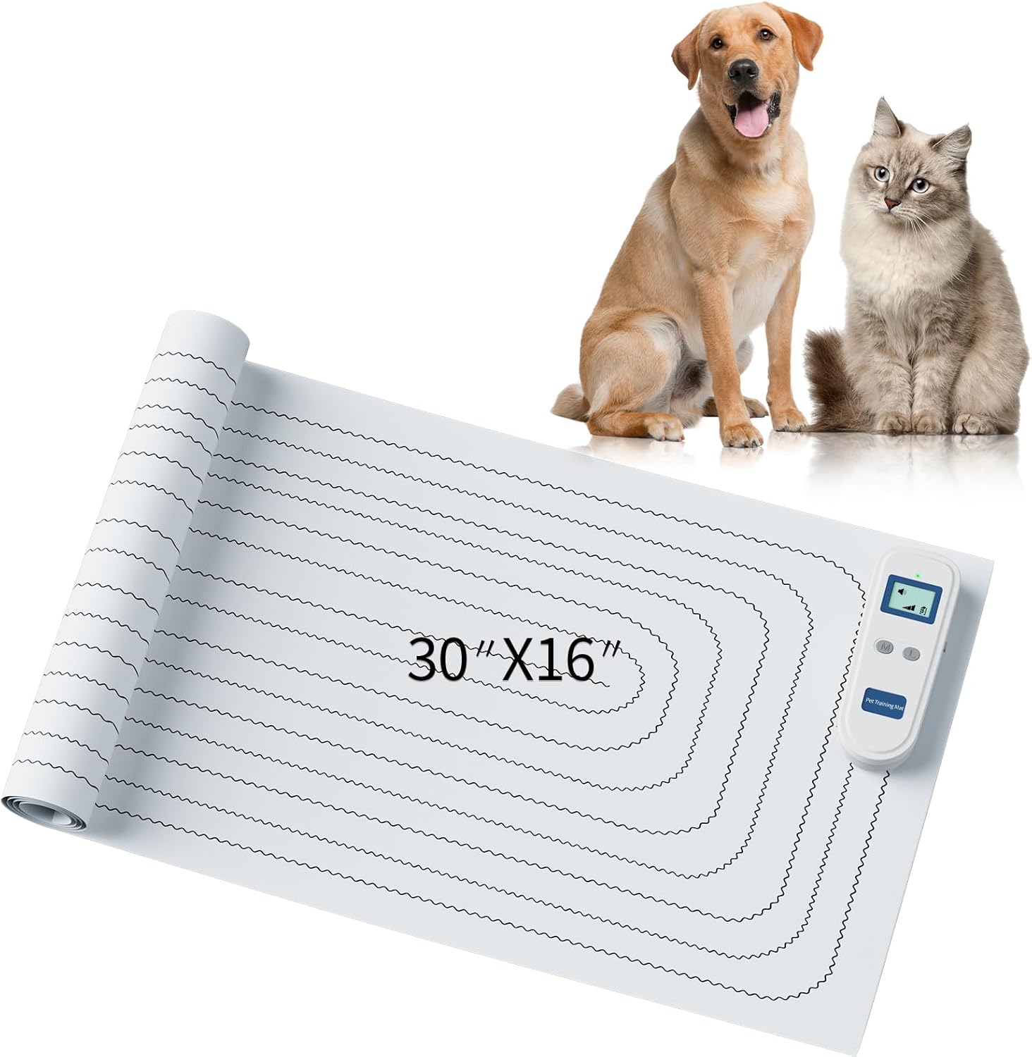 scat mat for Cats, Scat mats for Dogs, Shock mat Rechargeable pet Shock pad(30"X16") Sofa,3 Training Modes,Keep Dogs Off Couch,cat Deterrent.Motion Activated cat Deterrent