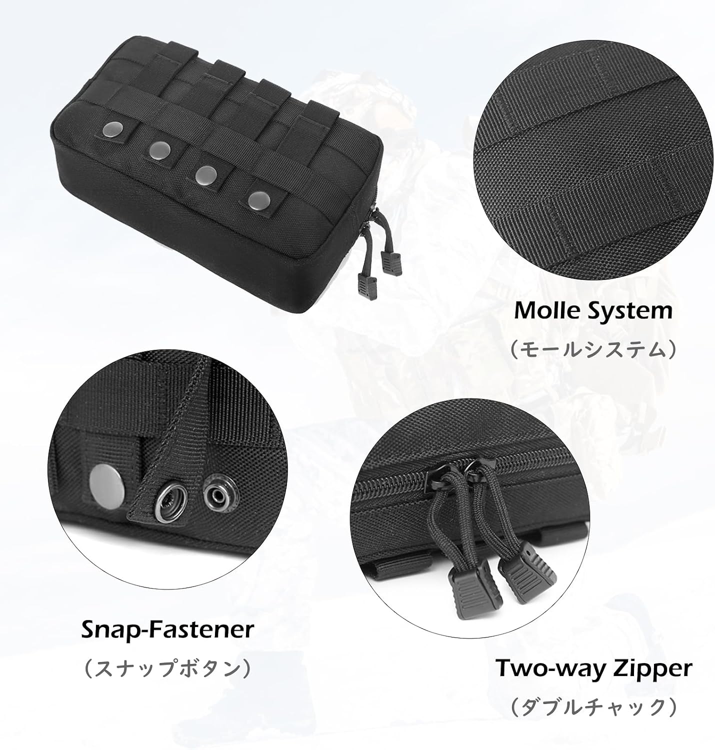 TRIWONDER Molle Pouches Tactical Admin EDC Gear Utility Pouch Waist Bags for Small Tool Horizontal Modular Organization image 3