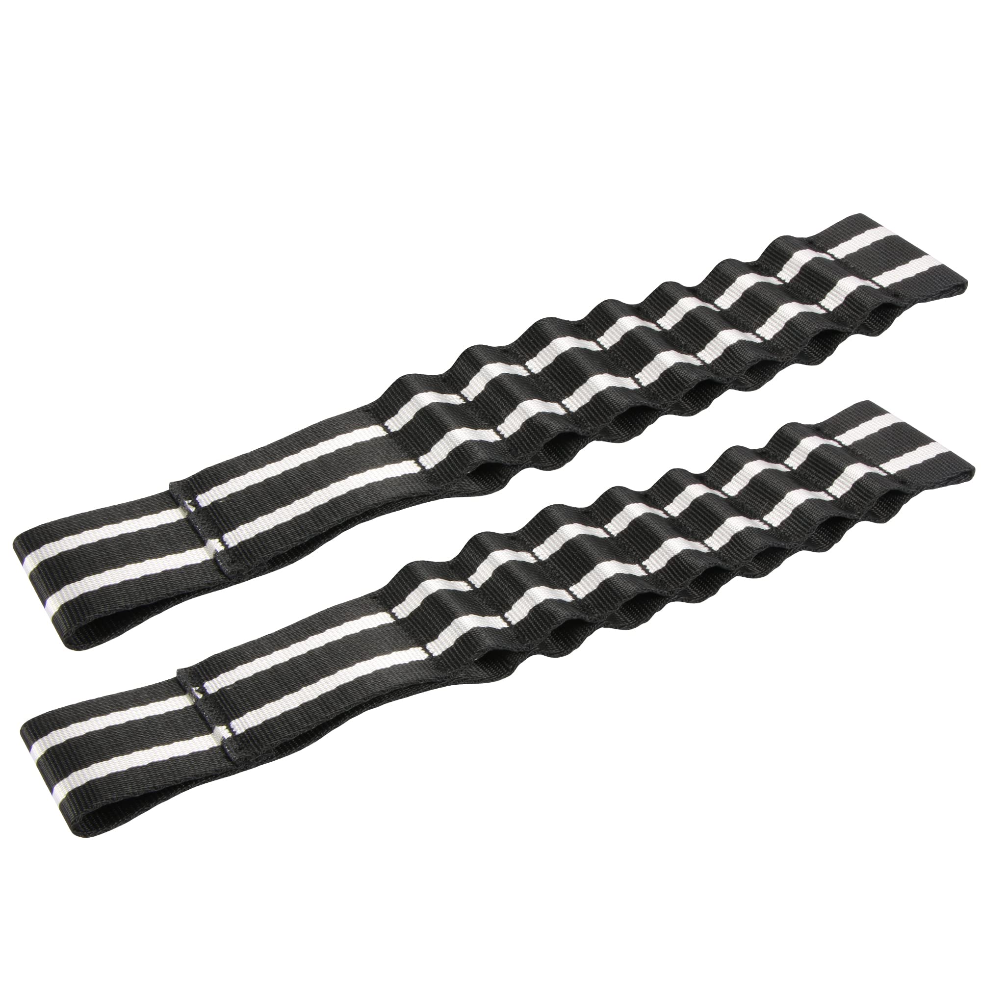 VOFONO 2PCS Adjustable Nylon Door Strap Fit for Jeep Wrangler TJ JK JL CJ JKU YJ Replacement Door Straps Updated Heavy Duty Door Limiting Check Strap,Black and White