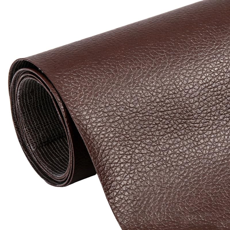 Cremsy Leather Repair Patch Self Adhesive Leather Repair Waterproof Vinyl Repair Patch Cuttable Furniture Repair Tape for Couches Sofa Furniture Car Seats Bags Jackets (Dark Brown)