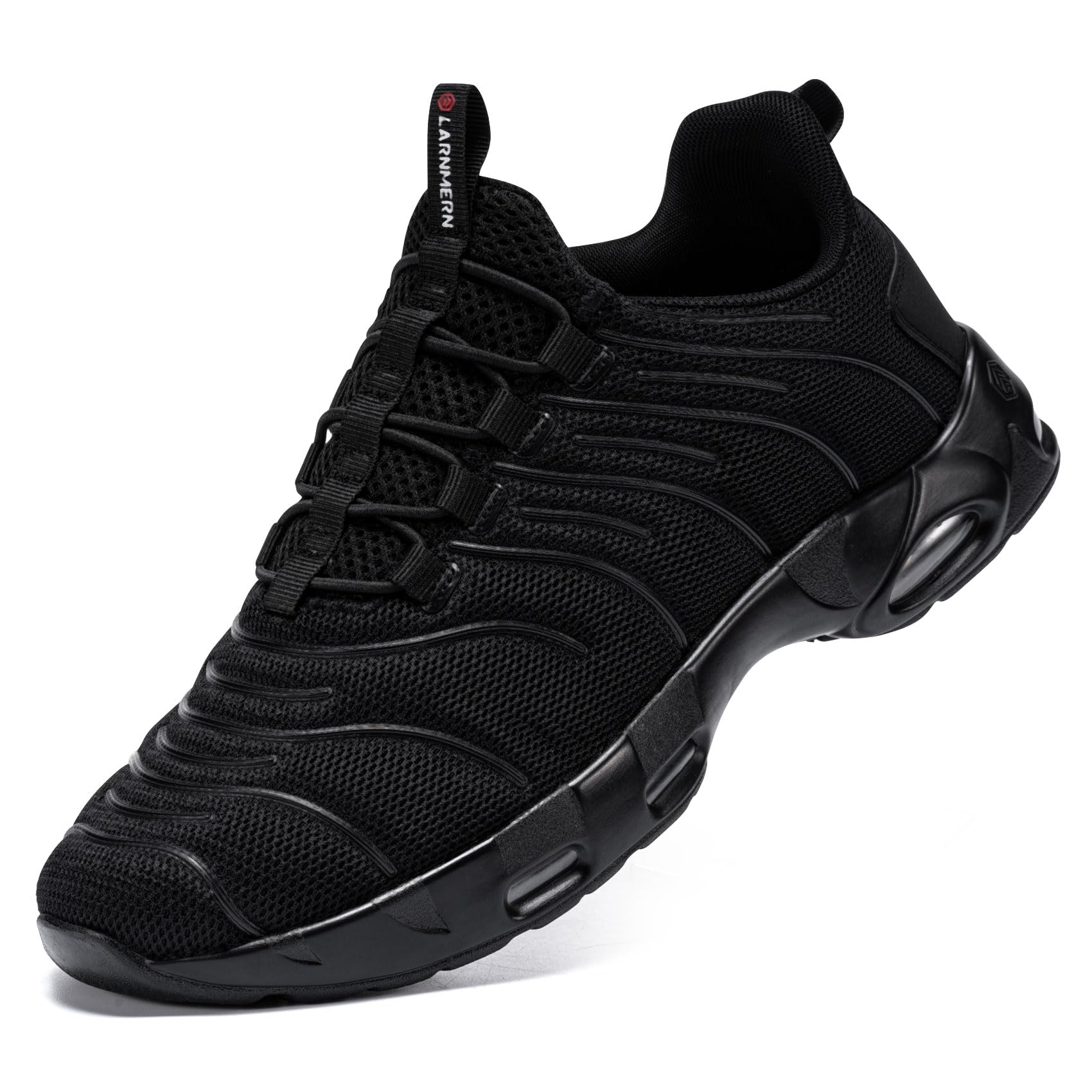LARNMERN Zapatos Cocina Hombre Anti-Deslizante Zapatillas Zapatos de Trabajo Calzado Chef Hostelería Sin Cabeza de Acero (Negro,42)