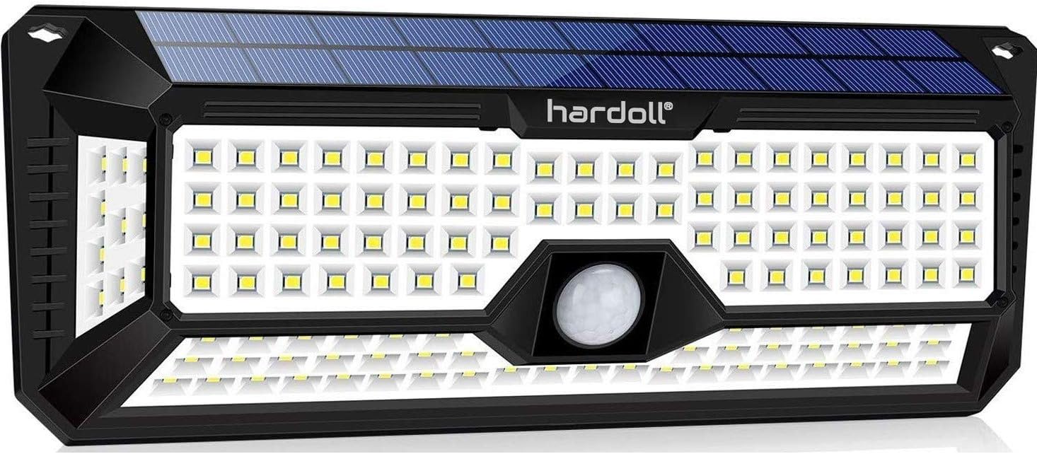 Hardoll Solar Lights for Garden 136 LED Outdoor Motion Sensor Lamp for Home Waterproof