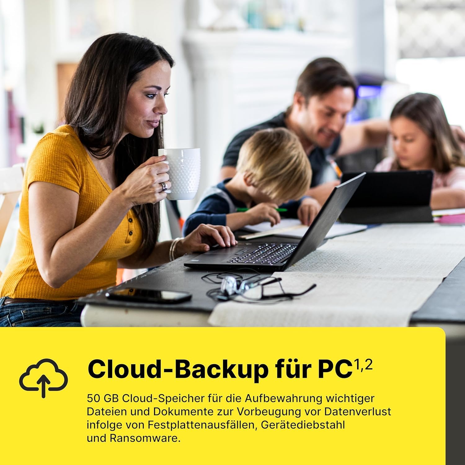 Norton 360 Deluxe mit extragroßer Backup-Kapazität – Amazon Exklusiv* 25GB zusätzlicher Cloud-Backup Speicher. Antivirus Software für 3 Geräte und einem Jahr Laufzeit