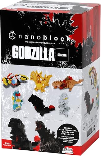 Miniatura 2 de nanoblock - Godzilla Surtido 1 (juego completo de caja ciega), kit de construcción de la serie Mininano