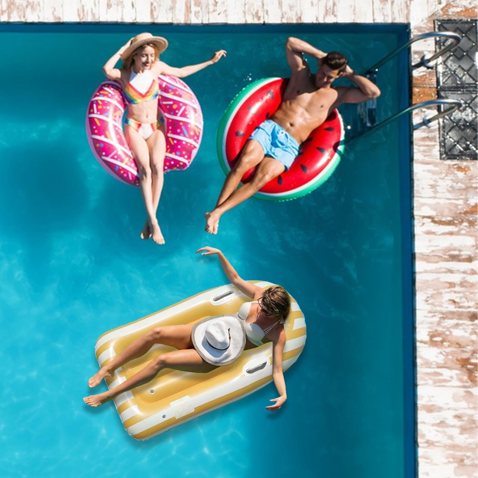 Deska do pływania - Nadmuchiwana deska do pływania Przenośna pływająca z uchwytem | Zabawki podróżne na plażę - na letnie wakacje podróże jeziora woda surfing gry zajęcia sportowe