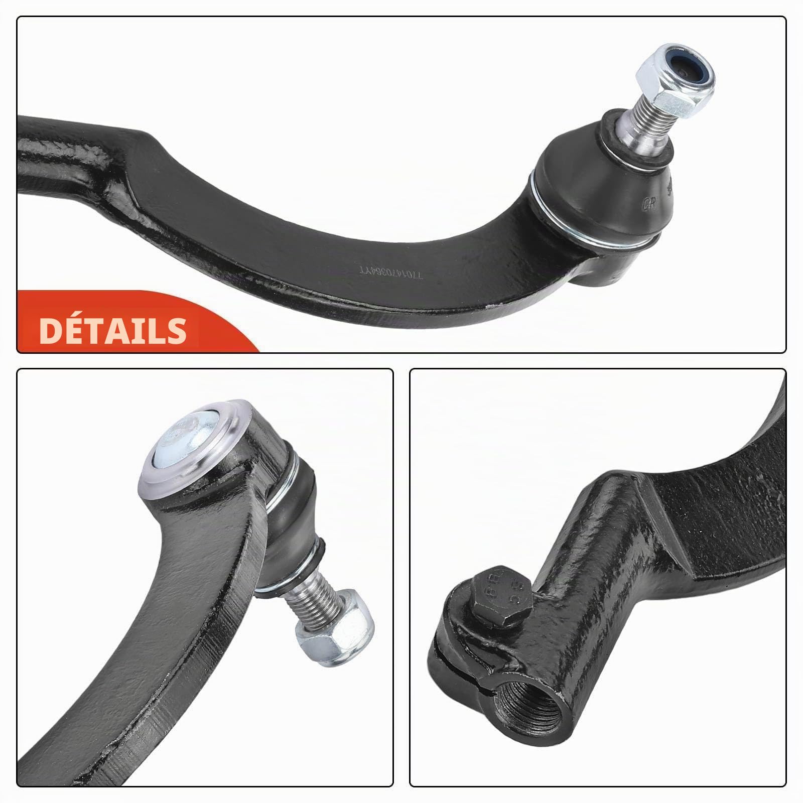 Frankberg 2x Rotule Direction Avant gauche Droite Compatible avec Interstar Bus X70 1.9L-3.0L 2002-2010 Interstar Camionnette X70 1.9L-3.0L 2002-2010 Remplacer# 7701470364