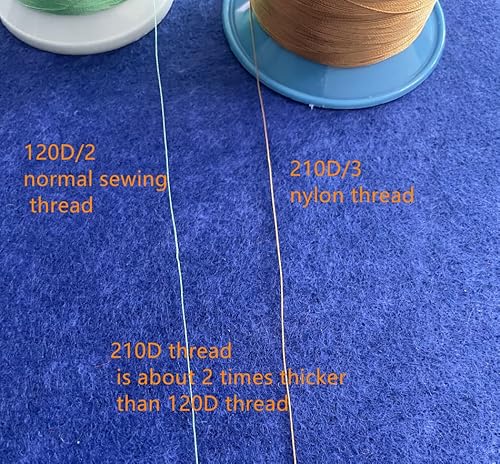 Moon Waves Nylon Thread Extra Super Strong For Sewing Leather, Upholstery, Jeans And Weaving Hair (Coffee Dark Brown Light Brown) #TOP3