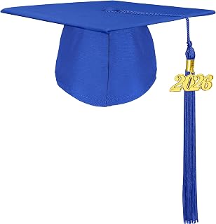 Unisex Adult Graduation Cap with 2026 and 2025 Tassel Year Charm for High School & Bachelor Master