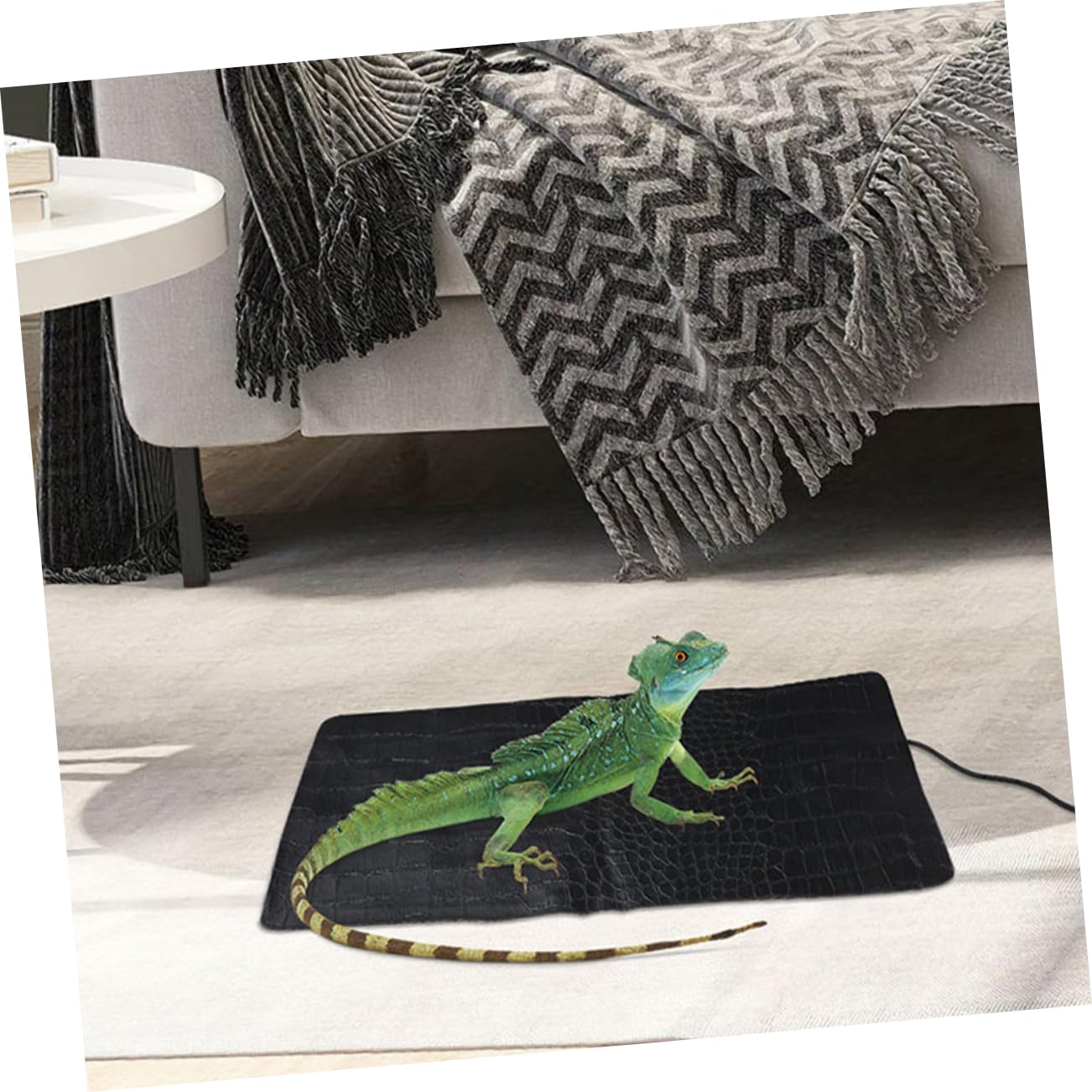 2stücke USB Heizmatte für Haustiere mit Temperaturstufen Tragbar und Langlebig Geeignet für Reptilien Schildkröten und Kleine Säugetiere mit Verschiedenen Strukturen