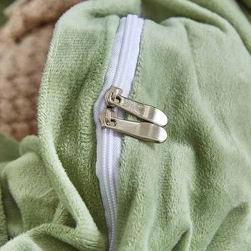 Miniatura 6 de CLOTHKNOW Juego de funda de edredón de color verde salvia, tamaño King, juego de ropa de cama de terciopelo verde salvia, ropa de cama de franela