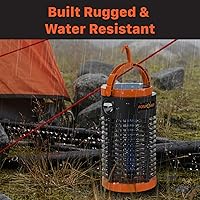 Vista 6 de FosPower Exterminador de insectos para exteriores e interiores (5 en 1) 3300 V con banco de energía de 29600 mWh, carga USB recargable, carga solar