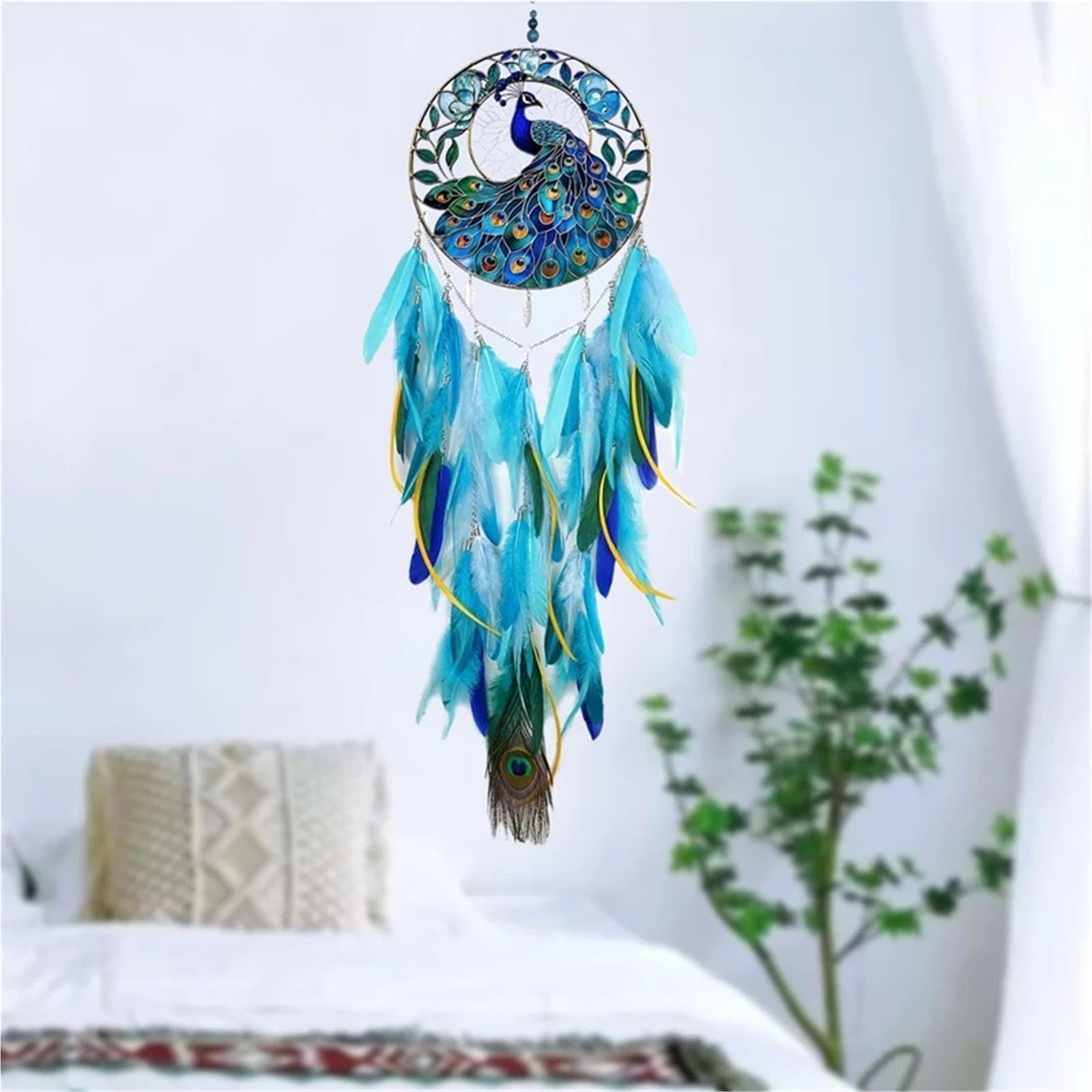 Acchiappasogni Acchiappasogni creativo con piume blu