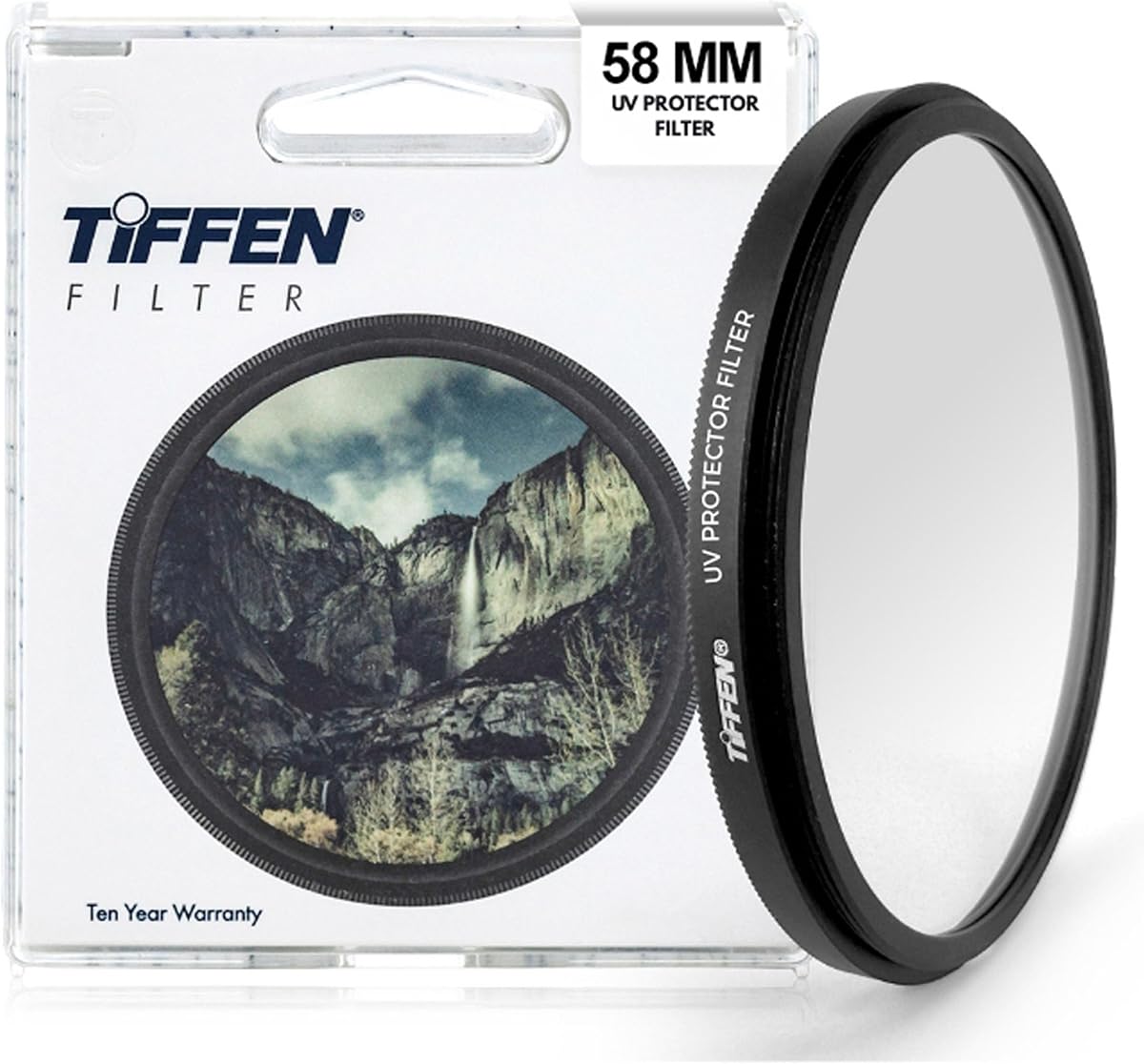 Tiffen 58 mm Filtro protector UV 58 mm Filtro de lente resistente a impactos y arañazos | Filtro de lente ultra delgado | Vidrio óptico transparente | Reduce el tono azulado de la luz diurna | Reduce la transmisión de luz UV