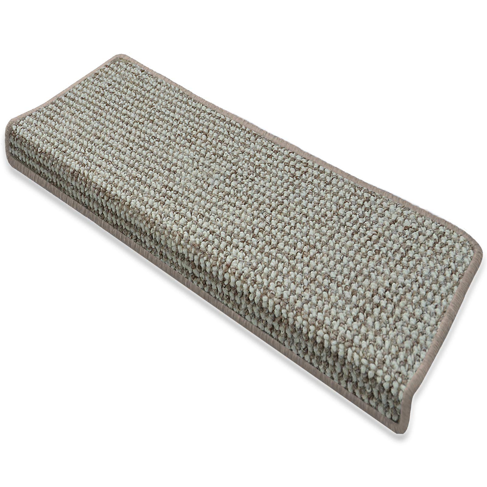 casa pura Coprigradini per Scale Interne - Antiscivolo Scale, Fonoassorbenti, Antimacchia, Vari Colori e Misure - Rettangolare - Set da 15-23.5x65 - Grigio-Beige