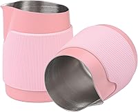 Vista 10 de Normcore Jarra de leche sin mango con boquilla afilada, jarra de vapor de espresso, jarra de espuma de leche de acero inoxidable 18/8, herramientas