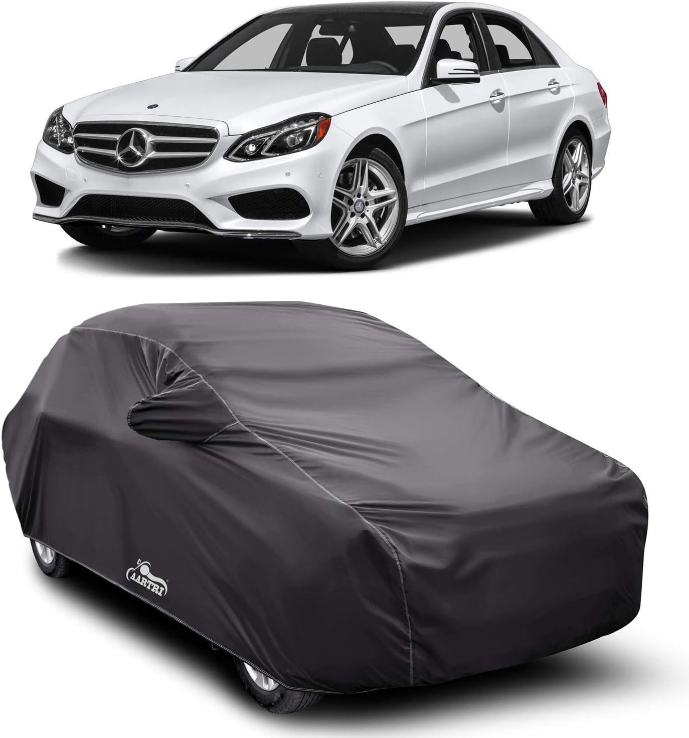 XGuard Car Body Cover for Mercedes Benz E-Class (Grey with Mirror)