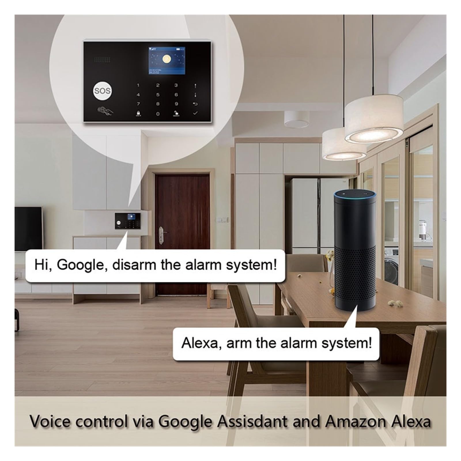 Sistemi di Sicurezza per La Casa di Allarme Wi-Fi 4G 3G gsm Protezione di Sicurezza Telecamera IP Wireless Compatibile Controllo App di Allarme di Sicurezza SmartHome(2B+30A Controller)
