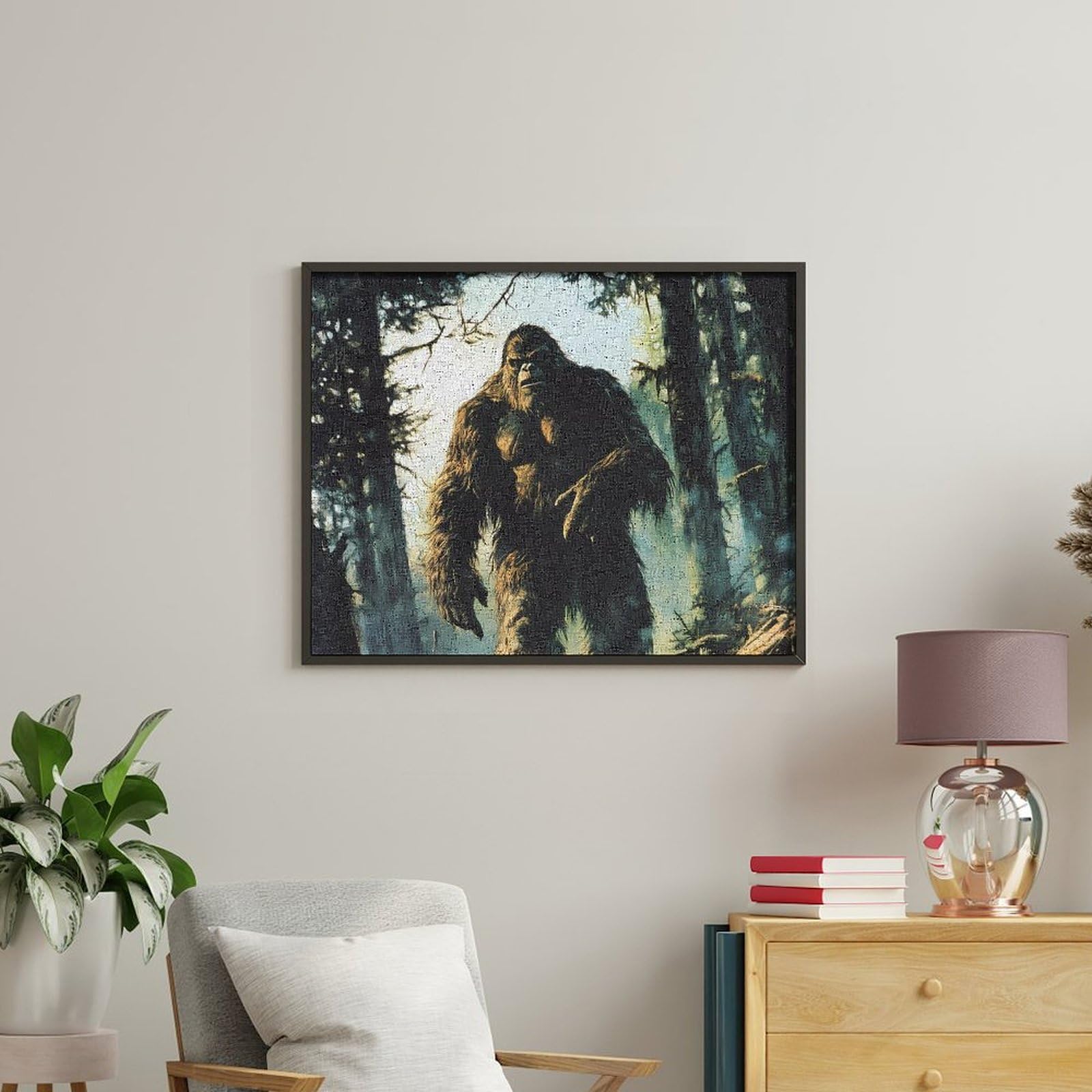 Amazon.com: Bigfoot In The Woods Beautiful Paint by Numbers Kit