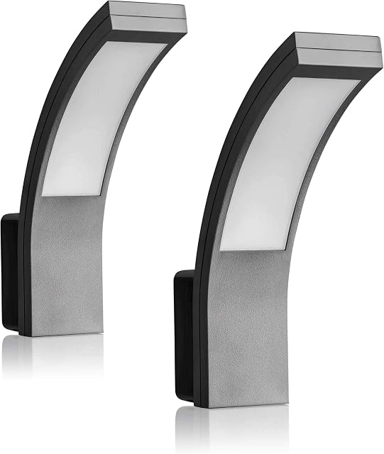 SEBSON® 2X Outdoor Wall Lights Mains Powered 15W 1100lm Cool White 5800K, IP54 LED Outside Lights Anthracite