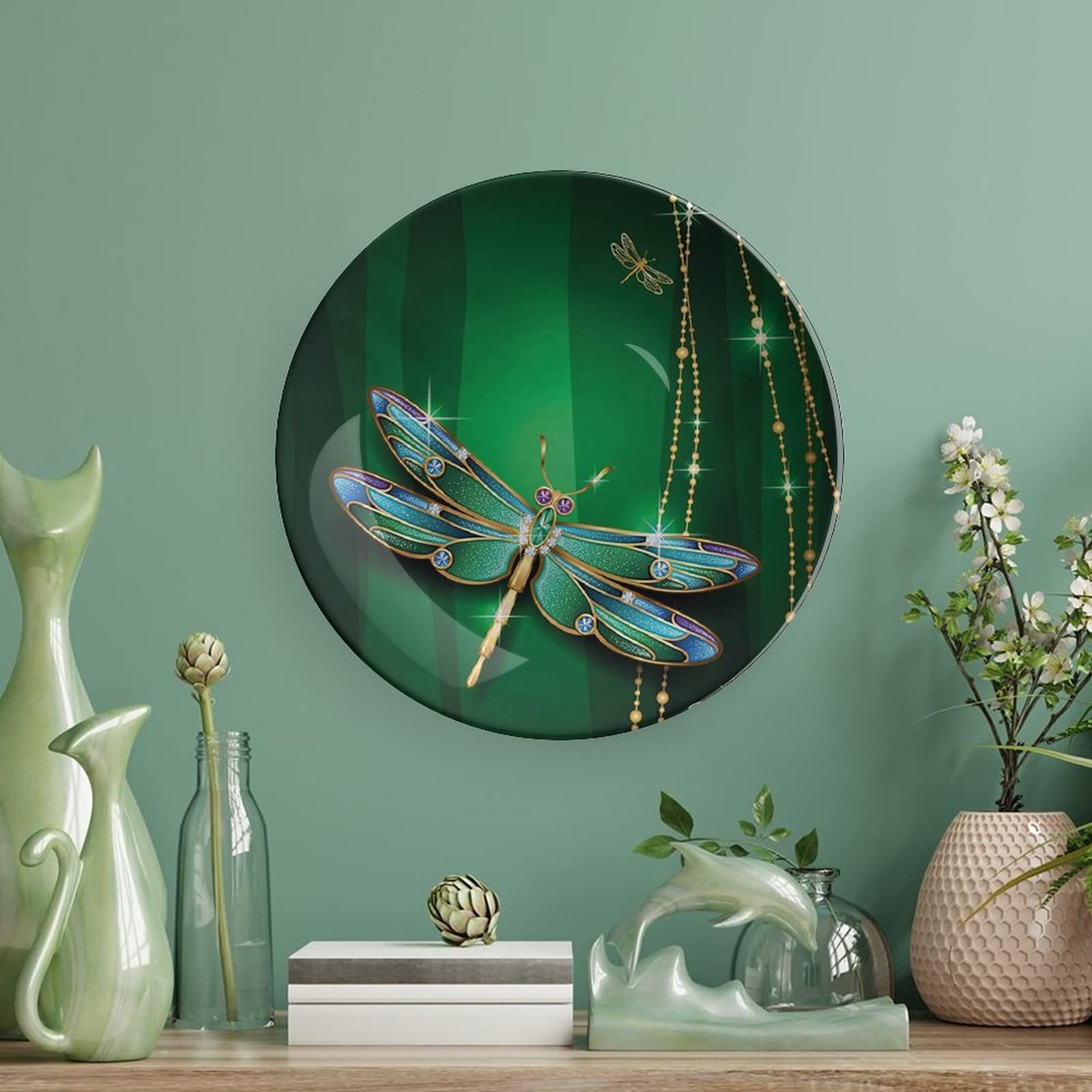 Amazon.com: XISUNYA 6 Inch Decorative Plate, Dragonfly Round