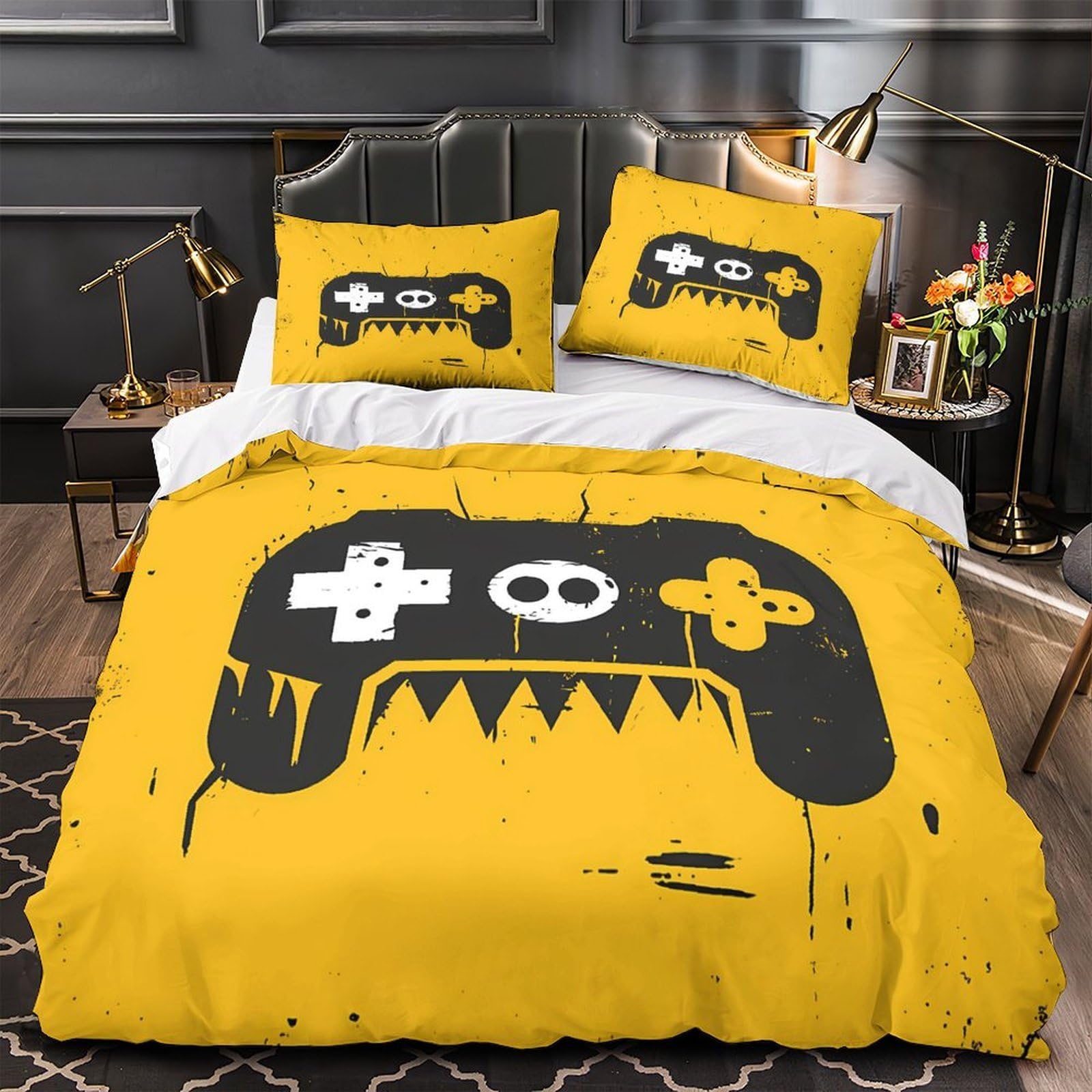 Mando de Juego 3D Impreso Funda Nórdica Microfibra para Adolescentes Adultos Decoración de Dormitorio Juego de Cama Divertido Suave Transpirable Super King（260x220cm）