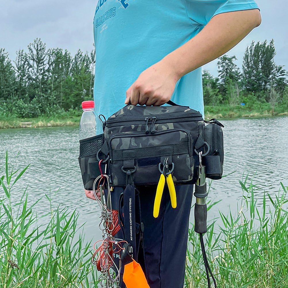 Borsa a Tracolla per Attrezzatura Pesca, Borsa per Riporre L'attrezzatura Portatile Borsa Trasporto Borsa Pesca alla Carpa per Pesca alla Carpa