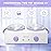 Professional Waxing Kit Wax Warmer Double Pot Wax Heater Machine for Hair Removal, Large Waxing Pot for Spa Salon Beauty Esthetician Home, with Non-Stick Easy Clean Pot, 50 Sticks & 20 Collar, White