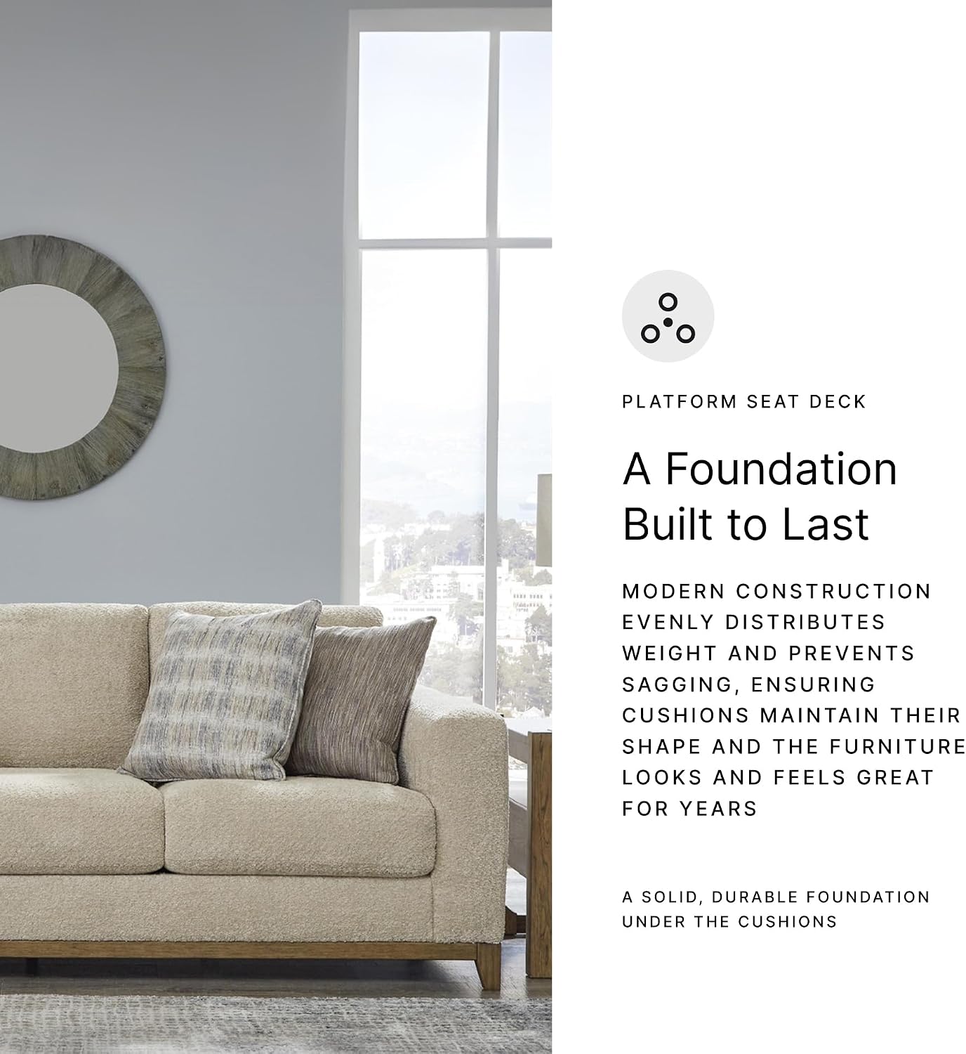 Signature Design by Ashley Parklynn Classic Sofa for Living Room, Beige