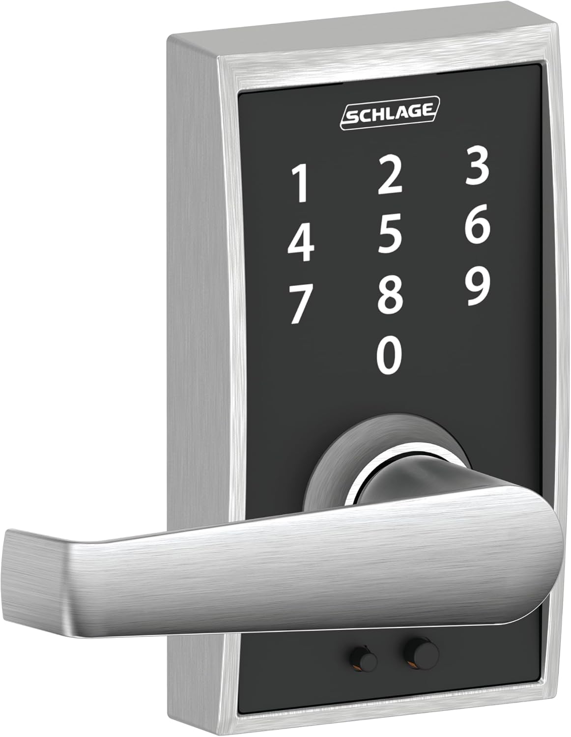 Schlage Touch Century Lock with Elan Lever (Satin Chrome) FE695 CEN 626 ELA