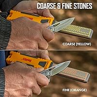 Vista 6 de Smith's DCS4 piedra afiladora con punta de diamante, de 4 pulgadas, FINE & COARSE