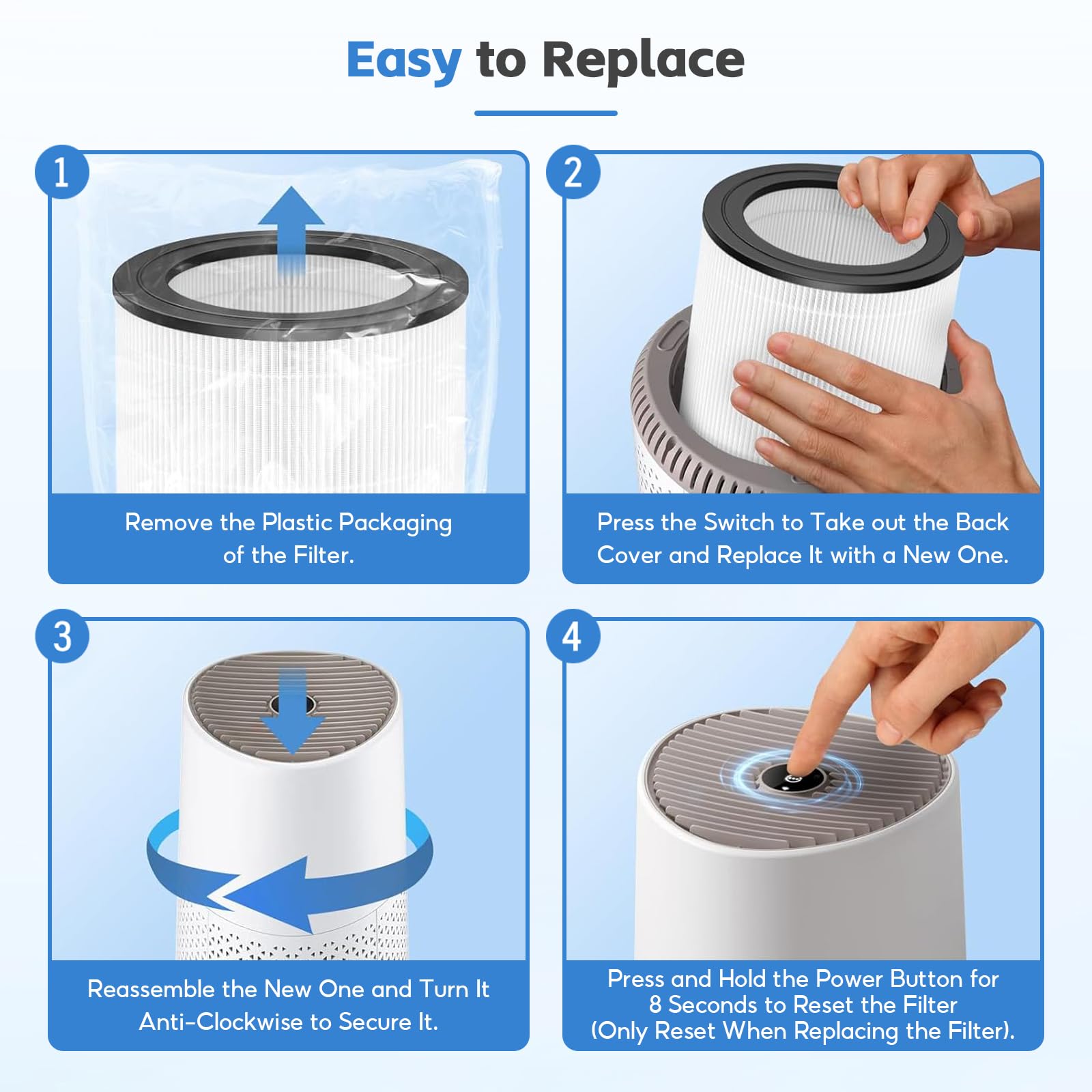 Lot de 2 Filtre de Rechange FY0611/30, Compatibles avec Filtre de Remplacement Philips pour Purificateur d'Air Série 600 AC0650/10 et AC0651/10, H13 true HEPA charbon, Numéro de Pièce：FY0611 / 30