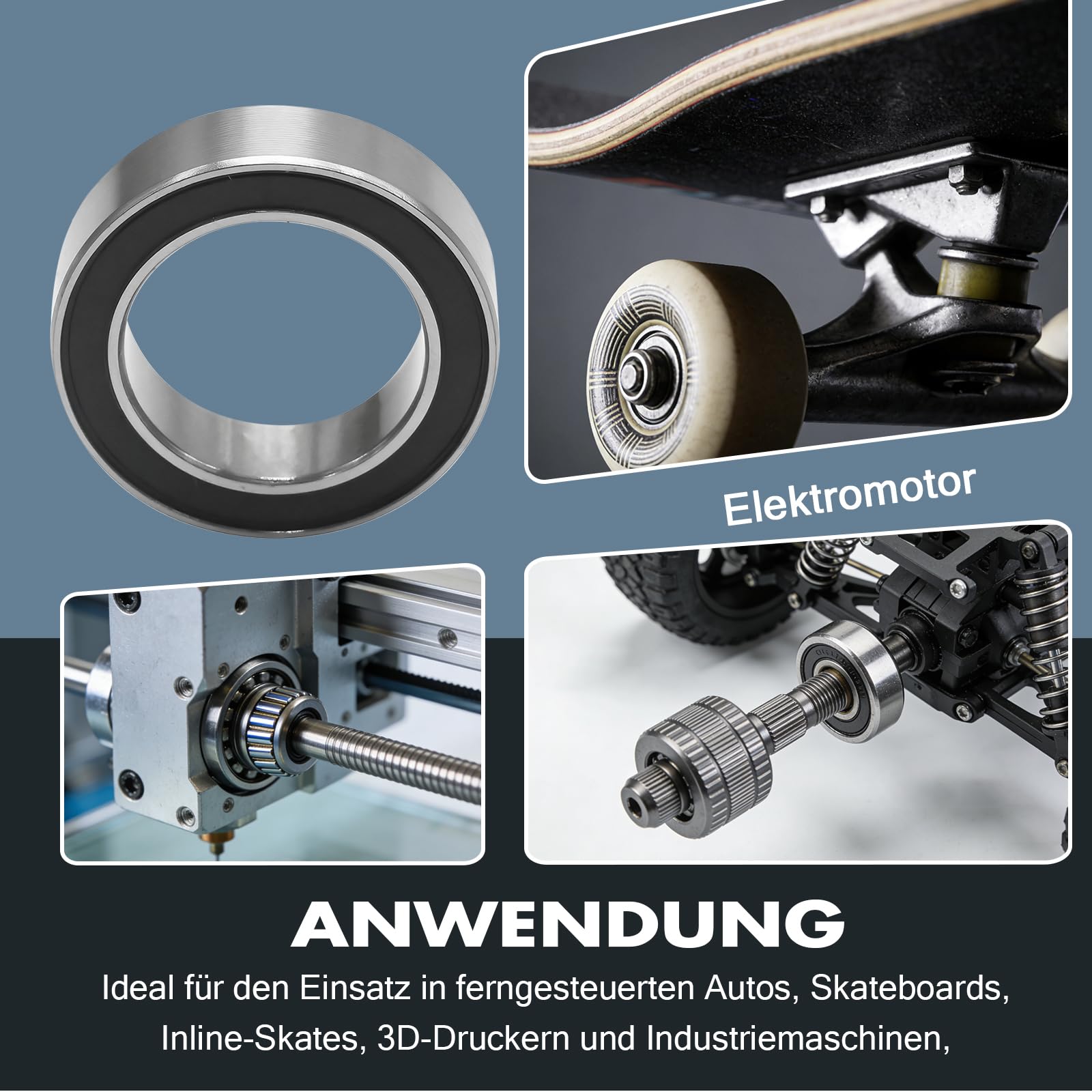 20 Stück 6700-2RS Miniatur Kugellager, 10 x 15 x 4 mm doppelt abgedichtet, ideal für Elektromotoren und Haushaltsgeräte