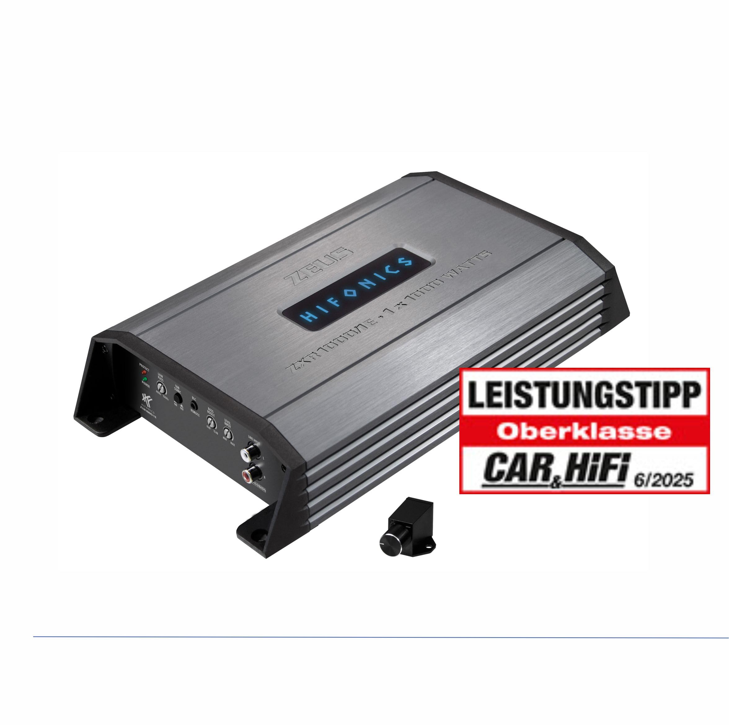 HiFonics ZXR1000/1E - 1-Kanal CLASS D Premium Digital Compact Verstärker mit 1000 Watt RMS | ZEUS EXPANSION SERIE